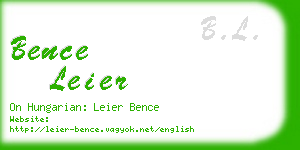 bence leier business card